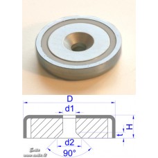 Magnetic countersunk ring CSN-48 87kg.