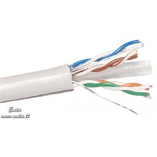 Computer network cable UTP 6 cat., solid cord, indoor, 4 pairs, 1m.