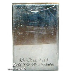 Akumuliatorius 3.7V 550mAh 3.8x34x50mm Li-Ion 