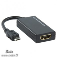 Kabelis "mikro USB B kištukas – HDMI lizdas" 0.15m