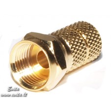 F switch-plug for RG59 cable goldplated