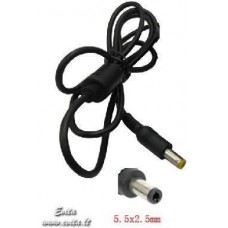 DC plug 5.5/2.5mm with cable 1.2m for 