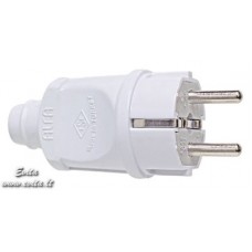 Mains switch-plug  with earthing white