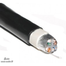 Computer network cable FTP 6cat. shielded, solid cord, outdoor, 4pairs, 1m.