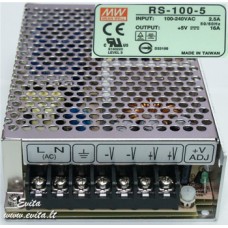 Single output switching power supply RS100W05 80W 5V/16A Mean Well 