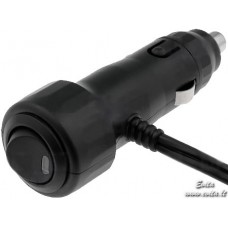 Car lighter plug with switch on front side