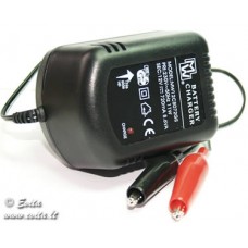 Lead-acid battery charger 12V 720mA witch charging close indication