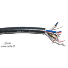 Screened cable SCART 21 wires HQ, 1m.
