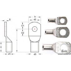 Loop-shaped 10mm tip for 35mm² wire/ TLK35-10