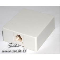 Overplaster wall box with 6P6C socket