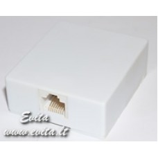Overplaster wall box with 8P8C socket