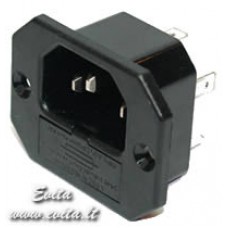 3-polar AC feeding switch-plug for a device (with fuse)
