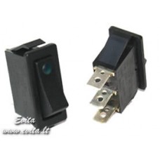 Rocker switch R492KKMT2F 10A/250VAC OFF-ON with 220V green neon lamp