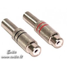 RCA socket for cable metal red