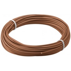Insulated copper wire 1x0.14mm², 10m. brown