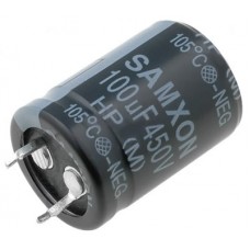 Electrolytic capacitor 100uFx450V 22x30mm HP