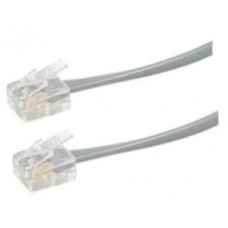 Telephone connecting wire "6P4C male – 6P4C male" 3m  grey