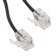 Telephone connecting wire "6P4C male – 6P4C male" 3m black