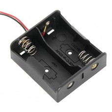 Battery holder 2x R14 with wire leads