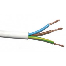 Cable 3x2.5mm², 1m. baltas