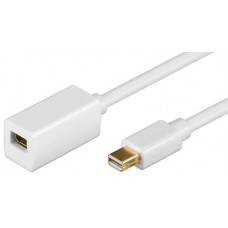 Mini DP extension cable "Mini DisplayPort plug - Mini DisplayPort jack" 1m