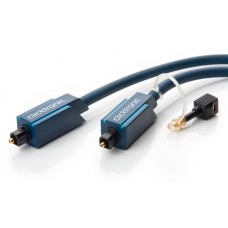 Optinis kabelis "TOSLINK kištukas - TOSLINK kištukas" 1m su 3.5mm adapteriu Clicktronic