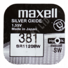 Silver oxide button cell battery Maxell 381 / 391 (SR1120, GP391, SR55, AG8) 1.55V