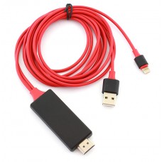 Adapteris "8-pin HDMI - Apple Lightning, USB"  2m Full HD 1080p