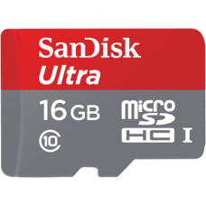 Atminties kortelė Micro SD 16GB Class10 SanDisk Ultra su SD adapteriu