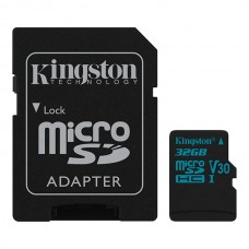 Atminties kortelė MicroSDHC UHS-I Class 10 32GB ir adapteris Kingston Canvas Go!