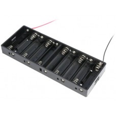Battery holder 10x R6(AA) with wire leads