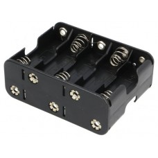 Battery holder 10x R6(AA) with 6F22  leads