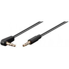 Cable "3.5 stereo male - 3.5 stereo male angled" 1m