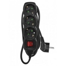 Power Extension Cord 3 socket with switch 1.5m 1.5 mm2 black EMOS PC1321R