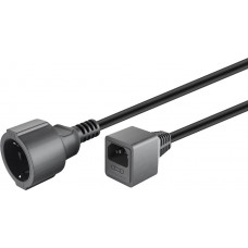 Cable "power connector female - IEC plug male" 10/16A 250V 0.23m