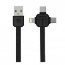 3-in-1 USB Power Cable (Type-C USB, Micro USB, Apple Lightning) 0.8m