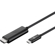 Kabelis "USB-C kištukas - HDMI kištukas (4k 60Hz) " 1.8m juodas