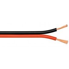 Kolonėlių kabelis 2x1.5mm² su juoda/raudona izoliacija, 10m.