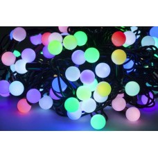 Kalėdų eglučių lemputės LED 100vnt. RGB 10m su valdikliu