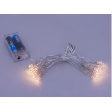 Kalėdų eglučių lemputės LED 30 vnt. su 2 x AA baterijų laikikliu