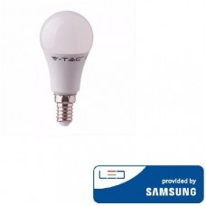 LED Lemputė 9W V-TAC E14 A58 termoplastikas (3000K) šiltai balta SAMSUNG LED