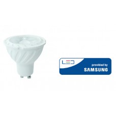 LED Lemputė 7W V-TAC GU10 su lęšiu (4000K) natūraliai balta SAMSUNG LED