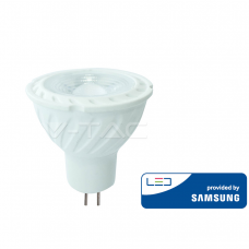 LED Bulb 6.5W V-TAC GU5.3 MR16 With Lens (3000K) 12V Warm White SAMSUNG LED