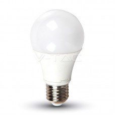 LED Lemputė 9W V-TAC E27 A60 termoplastikas (2700K) šiltai balta