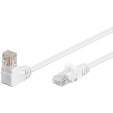 Cable UTP 5E PATCH "RJ45 male 90° – RJ45 male" 2m white