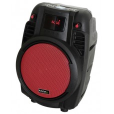 Portable 6.5" POWER6-PORT-B Speaker USB SD AUX MP3 Bluetooth, red