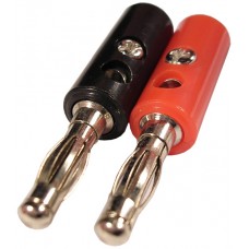BANAN plugs with screw red and black