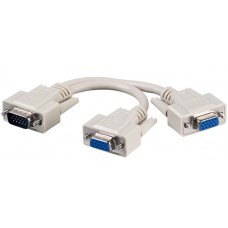Cable SVGA "DB15/3 male - 2x DB15/3 female"