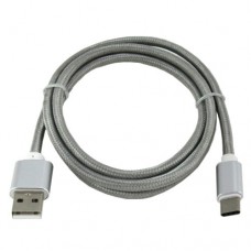 Kabelis "USB A kištukas – USB C kištukas" pintas laidas 1m