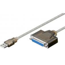 Kabelis "USB A kištukas – DB25(LPT) lizdas" 1.5m